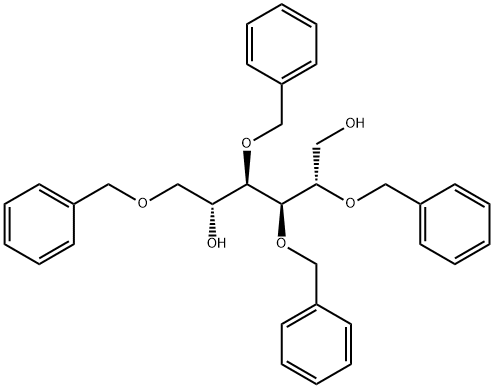 1,3,4,5-Tetra-O-benzyl-D-glucitol Struktur