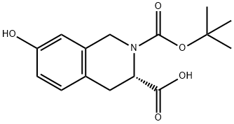 BOC-L-7-羟基-1,2,3,4-四氢异喹啉-3-羧酸 结构式