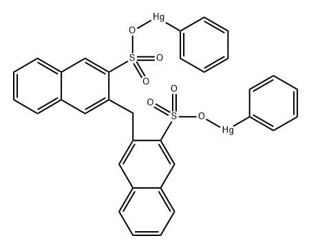 双苯汞亚甲基二萘磺酸酯,14235-86-0,结构式