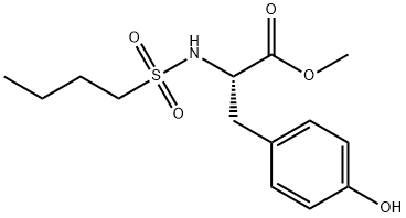 N-(丁基磺酰基)-L-酪氨酸甲酯, 142374-01-4, 结构式