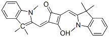 (4E)-3-hydroxy-2-[(Z)-(1,3,3-trimethylindol-2-ylidene)methyl]-4-[(1,3,3-trimethylindol-2-yl)methylidene]cyclobut-2-en-1-one 结构式