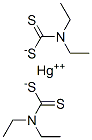 ビス(ジエチルジチオカルバミド酸)水銀(II) 化学構造式