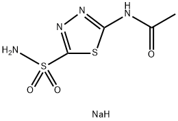 アセタゾラミドナトリウム 化学構造式