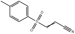 3-(4-methylphenyl)sulfonylprop-2-enenitrile Struktur