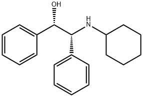 (1S,2R)-2-(シクロヘキシルアミノ)-1,2-ジフェニルエタノール 化学構造式