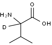 DL-缬氨酸-2-D1 结构式