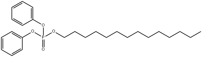 りん酸ジフェニルテトラデシル 化学構造式