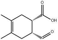 3-Cyclohexene-1-carboxylic acid, 6-formyl-3,4-dimethyl-, cis- (8CI) Struktur