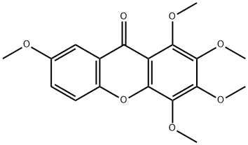1,2,3,4,7-Pentamethoxy-9H-xanthen-9-one 结构式