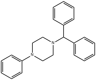 1-(Diphenylmethyl)-4-phenylpiperazine Structure