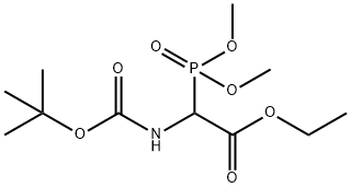ETHYL 2-(BOC-AMINO)-2-(DIMETHOXYPHOSPHORYL)ACETATE, 142602-46-8, 结构式