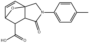 1-氧代-2-(对甲苯基)-1,2,3,6,7,7A-六氢-3A,6-环氧异吲哚-7-羧酸 结构式
