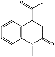 1-メチル-2-オキソ-1,2,3,4-テトラヒドロ-4-キノリンカルボン酸 化学構造式