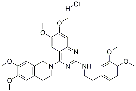 4-(3,4-Dihydro-6,7-diMethoxy-2(1H)-isoquinolinyl)-N-[2-(3,4-diMethoxyphenyl)ethyl]-6,7-diMethoxy-2-quinazolinaMine Monohydrochloride Struktur