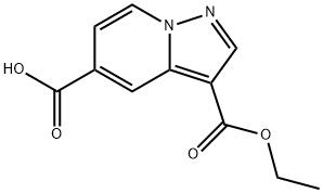 Pyrazolo[1,5-a]pyridine-3,5-dicarboxylic acid 3-ethyl ester Struktur