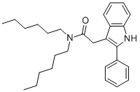 N,N-DIHEXYL-2-PHENYLINDOLE-3-ACETAMIDE Structure