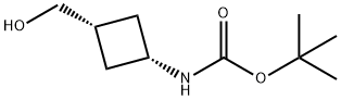 TERT-BUTYL CIS-3-HYDROXYMETHYLCYCLOBUTYLCARBAMATE 化学構造式