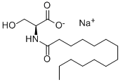 N-Myristoyl-L-serine sodium salt 化学構造式