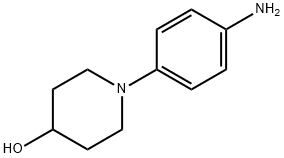 1-(4-アミノフェニル)-4-ピペリジノール 化学構造式