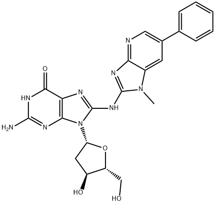N-(deoxyguanosin-8-yl)-2-amino-1-methyl-6-phenylimidazo(4,5-b)pyridine, 142784-25-6, 结构式
