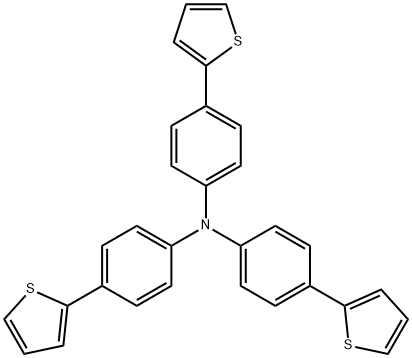 トリス[4-(2-チエニル)フェニル]アミン 化学構造式
