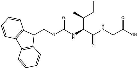 N-醛PHA-(9-芴基甲基OXY羰基)-L-异LEUCINYL-甘氨酸 (FMOC-L-异亮氨酰-甘氨酸), 142810-18-2, 结构式
