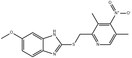 4-Desmethoxy-4-nitro Omeprazole Sulfide Structure