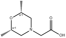 [(2R,6S)-2,6-ジメチルモルホリン-4-イル]酢酸 化学構造式