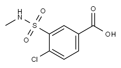 4-CHLORO-3-[(METHYLAMINO)SULFONYL]BENZOIC ACID Struktur