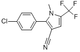 2-(4-chlorophenyl)-1-methyl-5-(trifluoromethyl)-1H-pyrrole-3-carbonitrile Struktur