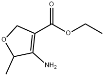 4-アミノ-5-メチル-2,5-ジヒドロフラン-3-カルボン酸エチル 化学構造式