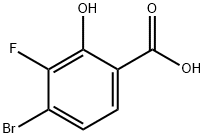 4-Bromo-3-fluorosalicylic acid, 3-Bromo-6-carboxy-2-fluorophenol Struktur