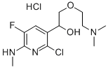 3-Pyridinemethanol, 2-chloro-alpha-((2-(dimethylamino)ethoxy)methyl)-5 -fluoro-6-(methylamino)-, monohydrochloride Structure