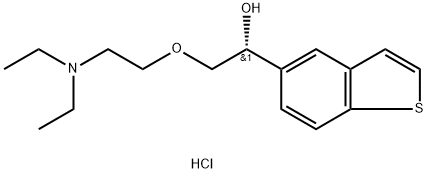 苯并[B]噻吩-5 - 甲醇,Α-[[2 - (二乙基氨基)乙氧基]甲基] - ,盐酸盐(1:1),(AR) -, 142935-03-3, 结构式