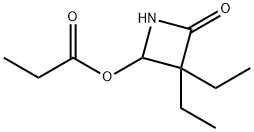 3,3-diethyl-4-oxoazetidin-2-yl propionate Struktur