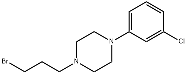 哌嗪, 1-(3-溴丙基)-4-(3-氯苯基)-, 142944-48-7, 结构式