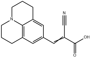 9-(2-羧基-2-氰基乙烯基)久洛啶 结构式