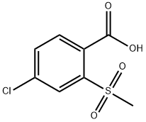 4-CHLORO-2-(METHYLSULFONYL)BENZOICACID
 Struktur