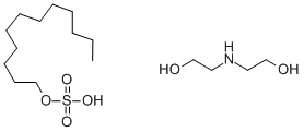 十二烷基硫酸二乙醇胺(盐),143-00-0,结构式