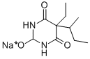 sodium 5-(sec-butyl)-5-ethylbarbiturate Struktur