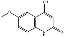 2,4-ジヒドロキシ-6-メトキシキノリン 化学構造式