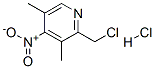 4-NITRO 3,5-DIMETHYL 2-CHLOROMETHYL PYRIDINE.HCL Struktur