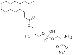 1-十六酰-SN-3-磷酸-L-丝氨酸钠盐, 143077-66-1, 结构式