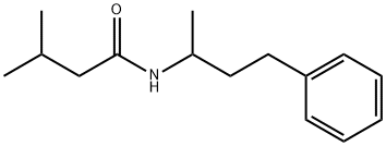 N-(1-メチル-3-フェニルプロピル)イソ吉草酸アミド 化学構造式