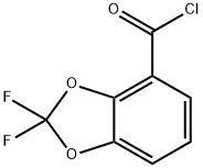 2,2-二氟-1,3-苯并二恶茂-4-甲酰氯 结构式
