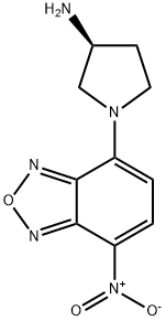 (S)-(+)-4-NITRO-7-(3-AMINOPYRROLIDIN-1-YL)-2,1,3-BENZOXADIAZOLE Struktur