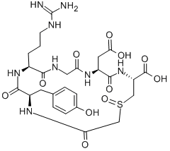 CYCLO(-D-TYR-ARG-GLY-ASP-CYS (CARBOXYMETHYL)-OH) SULFOXIDE Structure