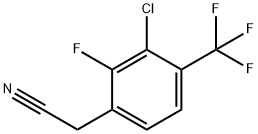 3-Chloro-2-fluoro-4-(trifluoromethyl)phenylacetonitrile Struktur