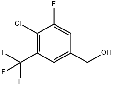 4-Chloro-3-fluoro-5-(trifluoromethyl)benzylalcohol Struktur