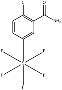 2-Chloro-5-(pentafluorosulfur)benzamide Struktur